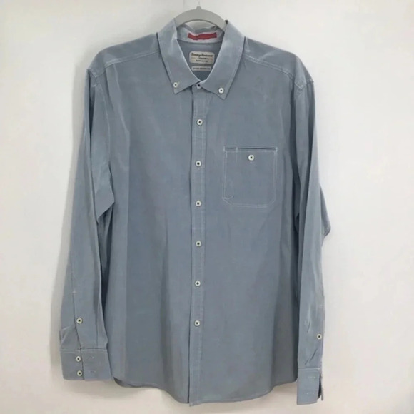 Tommy Bahama Jeans Men’s Island Modern Fit Lightweight Chambray Shirt - Picture 1 of 7